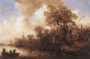 Jan van Goyen River Landscape oil